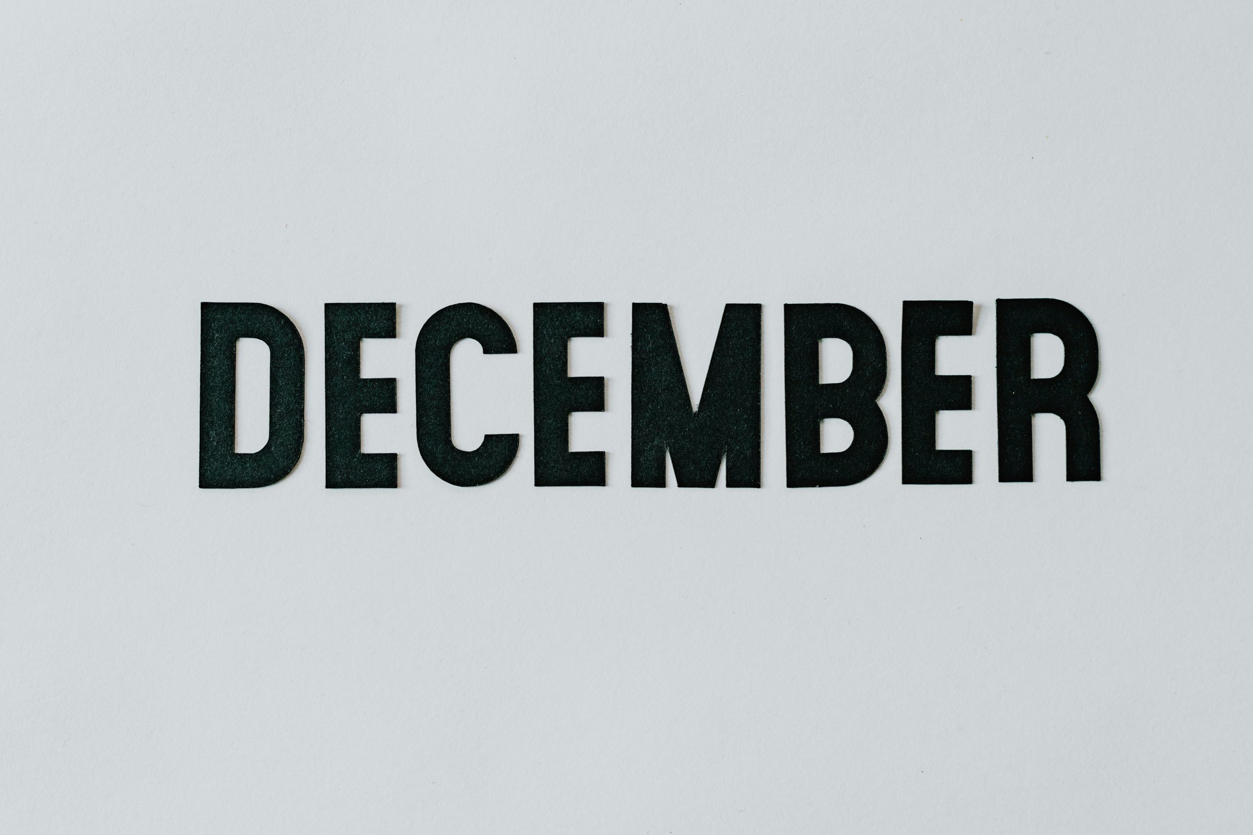 December word text